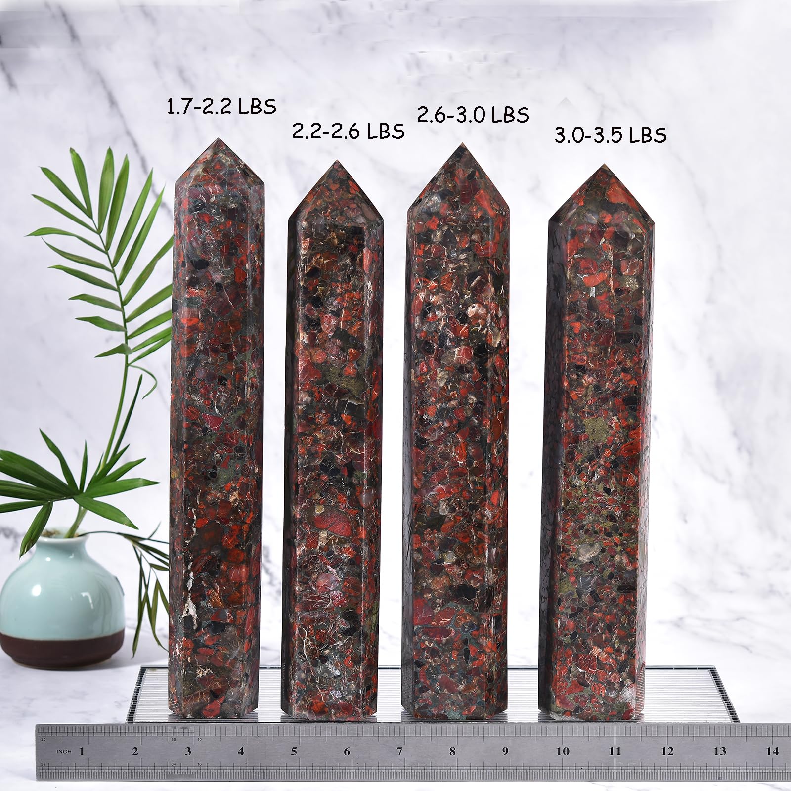 JIC Gem Brazilian red agate obelisk enhances focus during practice.