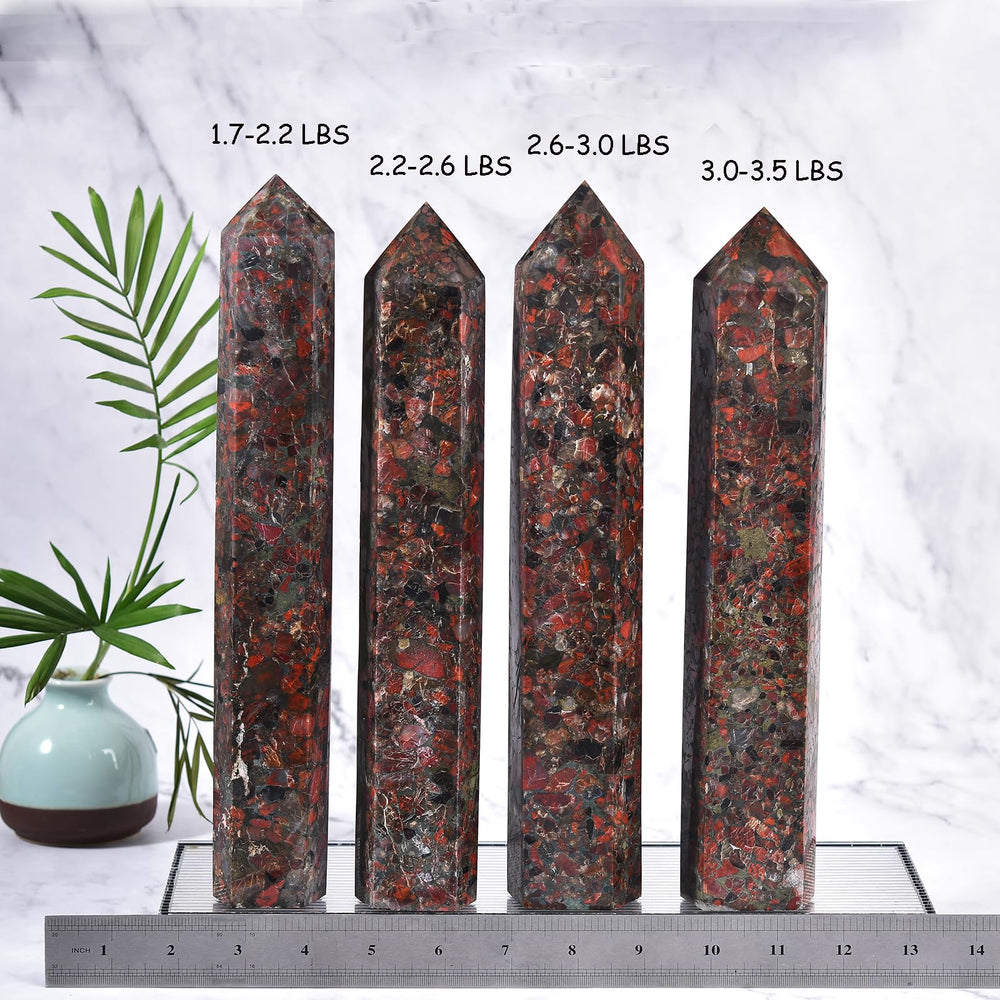 JIC Gem Brazilian red agate obelisk enhances focus during practice.
