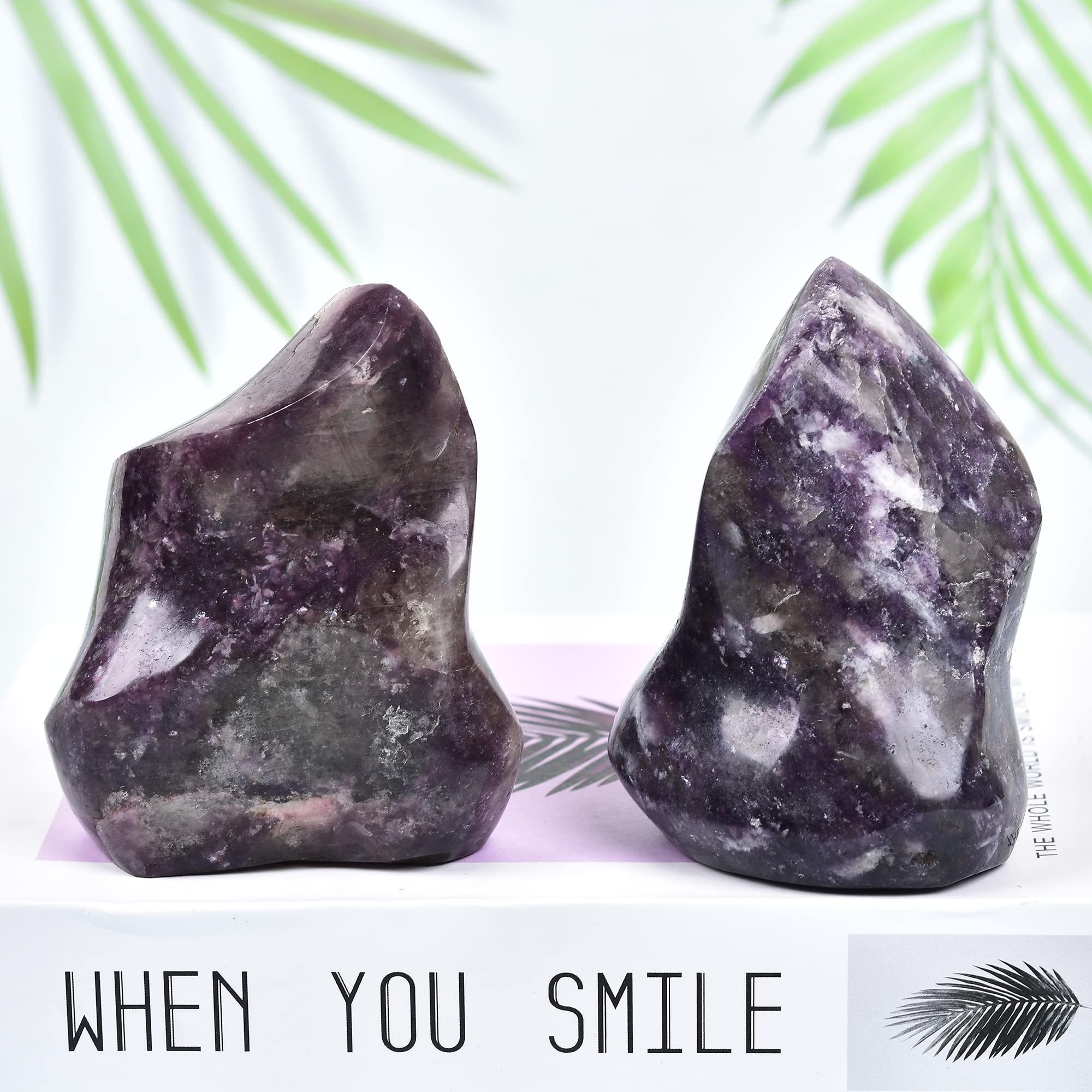 JIC Gem crystal healing tower offers a serene desktop focal point.