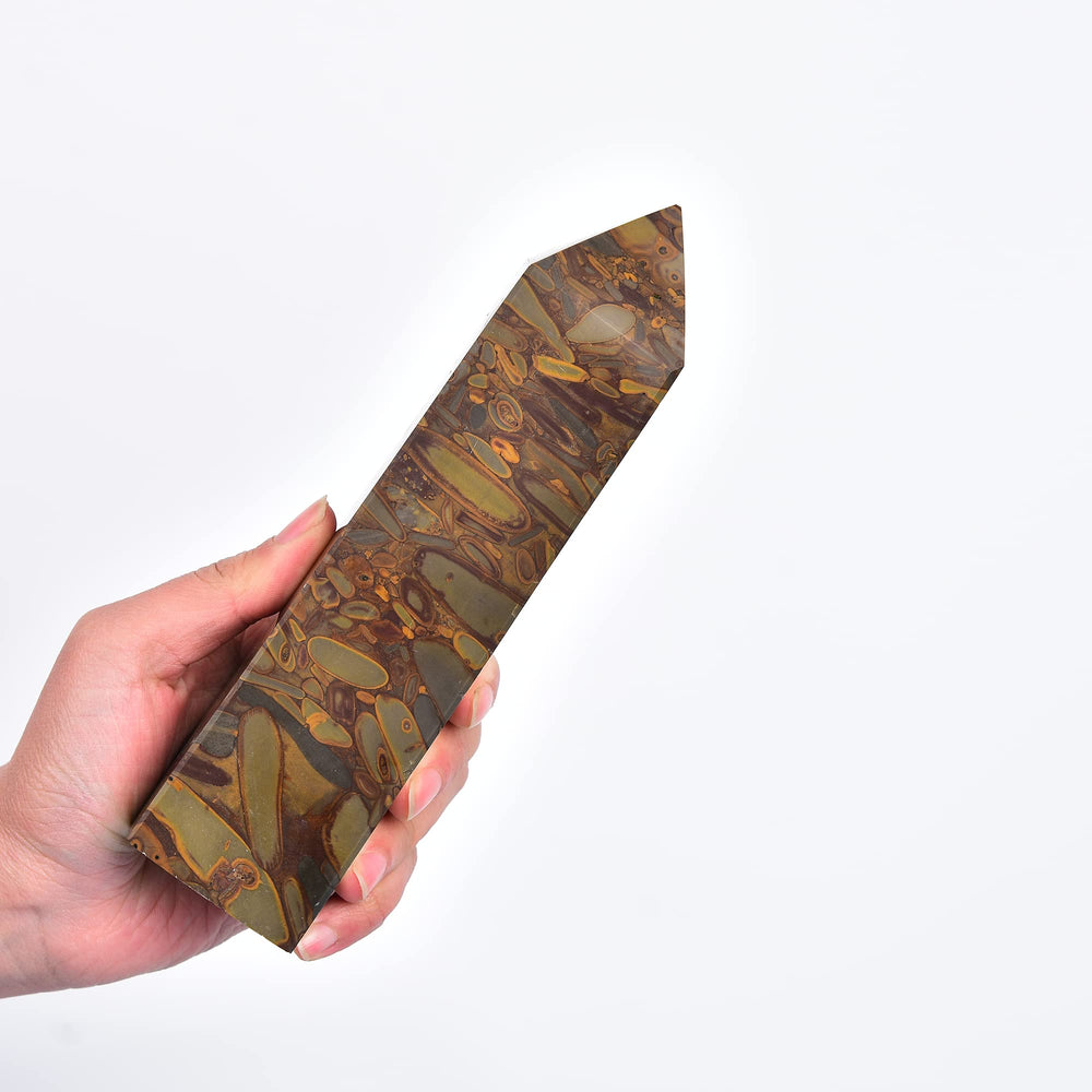 Crystal wand used for spiritual grid work and meditative practice.