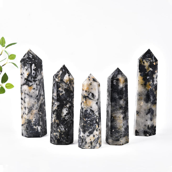 JIC Gem crystal tower decor on a desktop for a refined display.