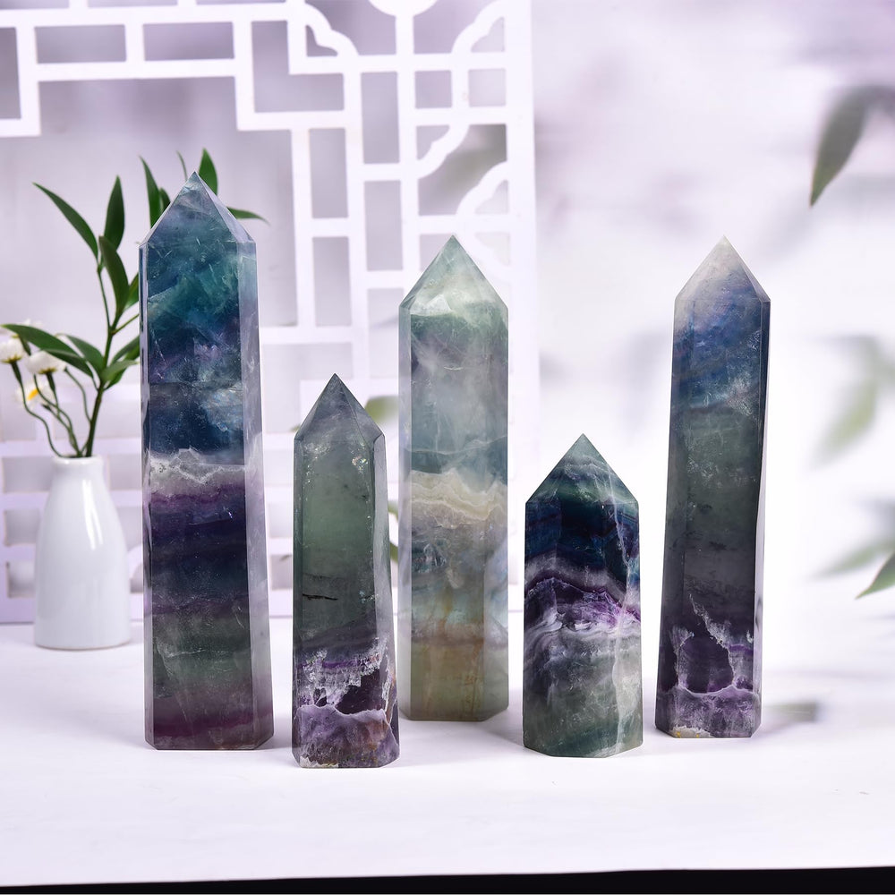 JIC Gem decorative crystal obelisk adds natural color to space