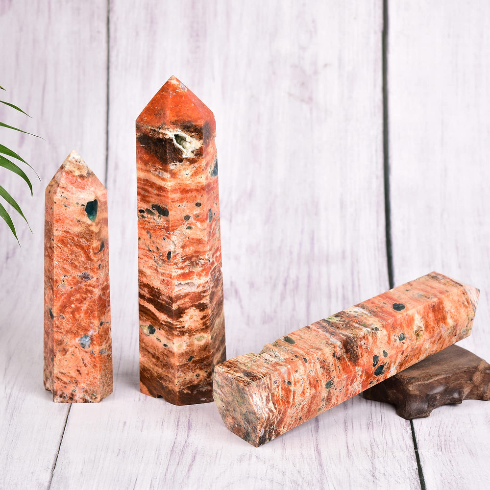JIC Gem decorative crystal tower adds natural color and light to any space