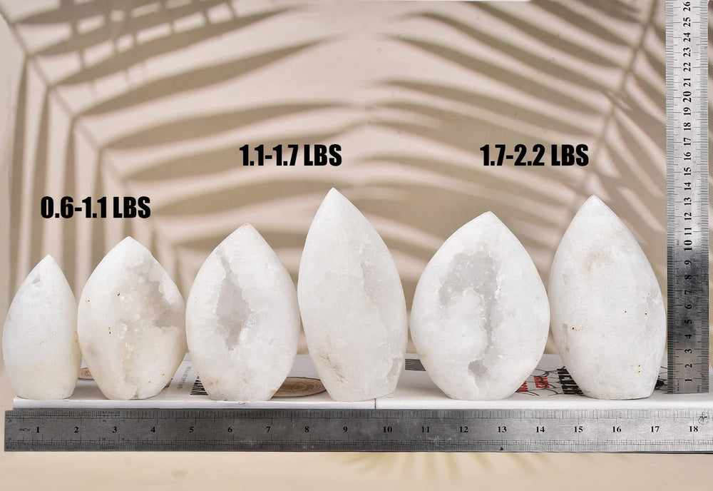 JIC Gem crystal geode on desk creates a tranquil office ambience