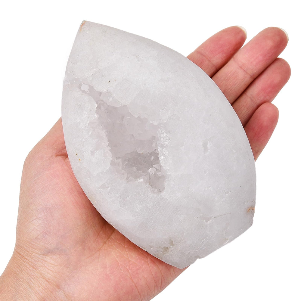 JIC Gem druzy quartz geode Reiki centerpiece for calm ambiance