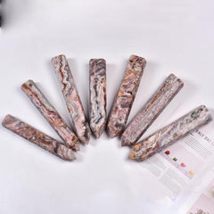 JIC Gem emotional healing crystal point enhances meditation and balance.