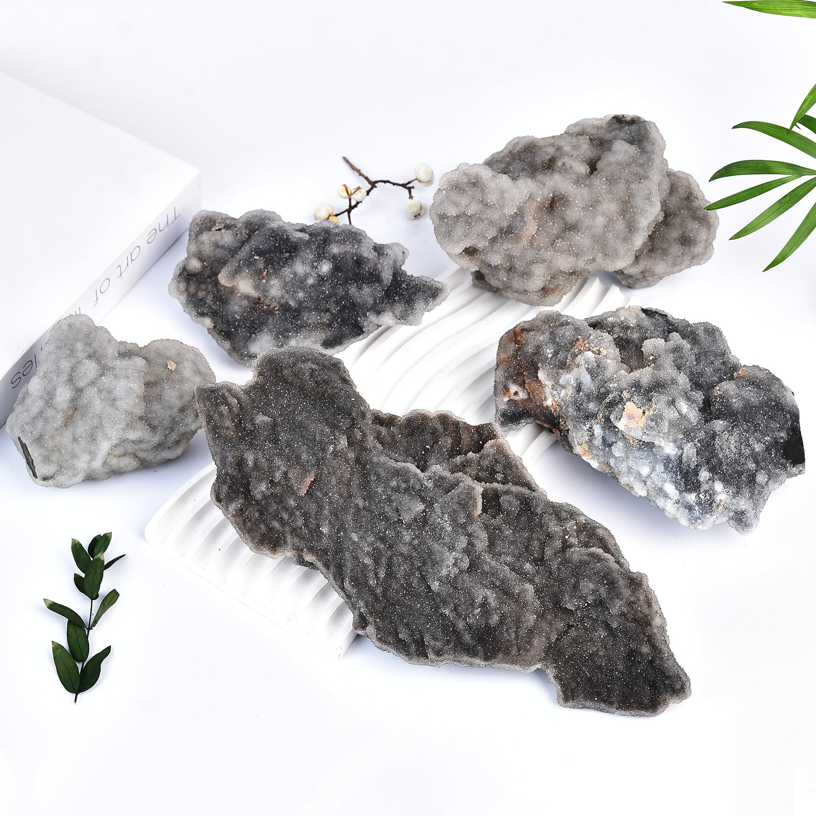 JIC Gem energy balance crystal decoration on a desk or altar.