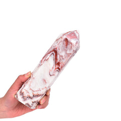 JIC Gem wand front view showing vibrant colorful quartz for meditation energy