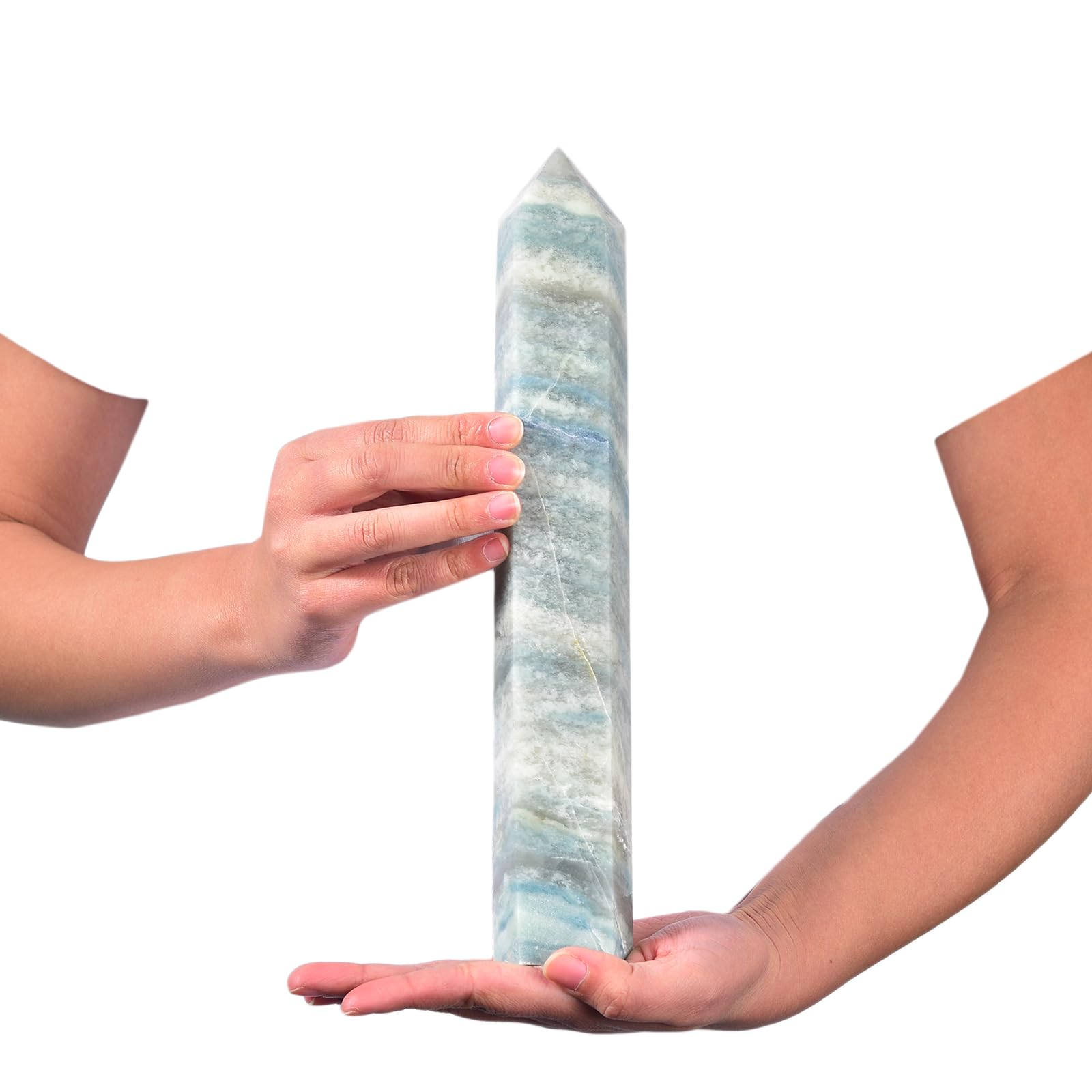 JIC Gem extra-large trolleite tower close-up showing polished crystal facets.