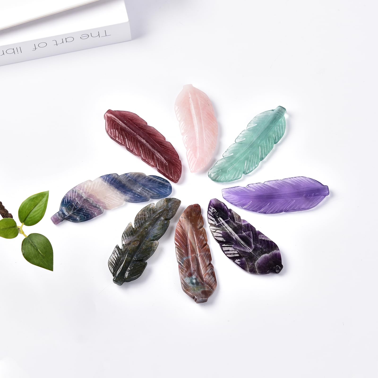 JIC Gem fluorite feather makes a thoughtful gift with meaningful energy