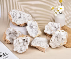 JIC Gem geode on desk creates calm focal point