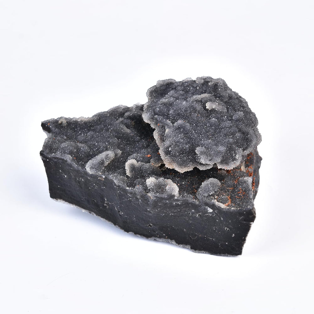 JIC Gem gray sphalerite cluster on display enhances calm and balance at home decor