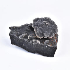 JIC Gem gray sphalerite cluster on display enhances calm and balance at home decor