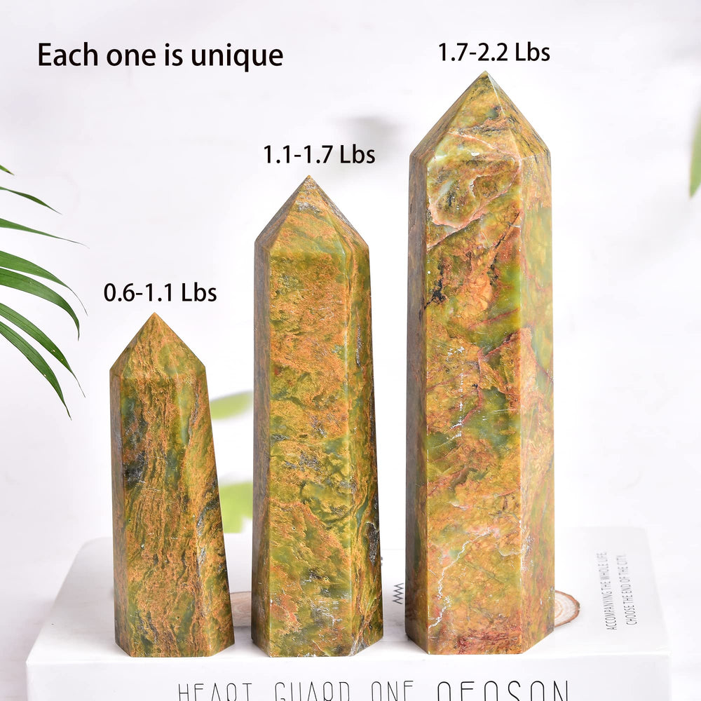 JIC Gem Green Jasper altar display supports chakra alignment during practice.