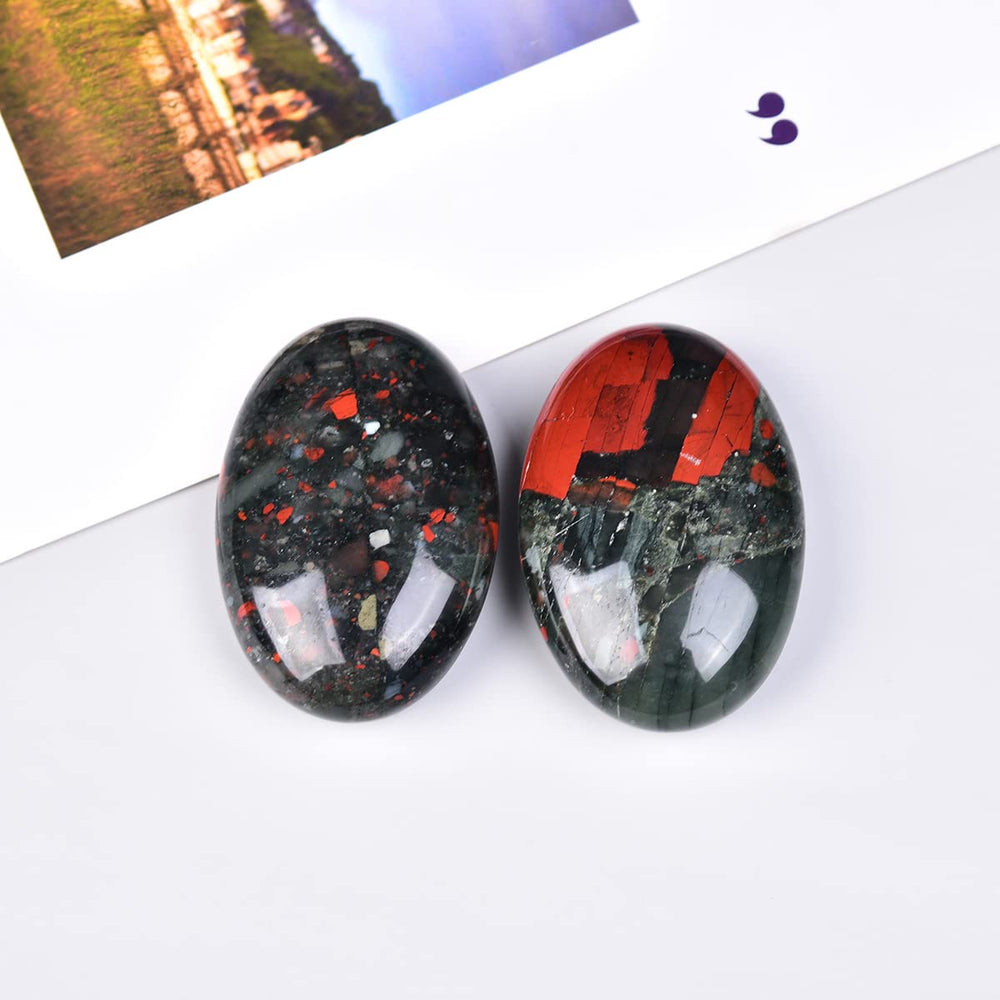 JIC Gem heart chakra balancing palm stone for energy flow.
