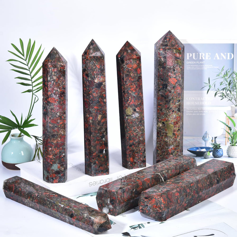JIC Gem large obelisk adds a soothing focal point to space.
