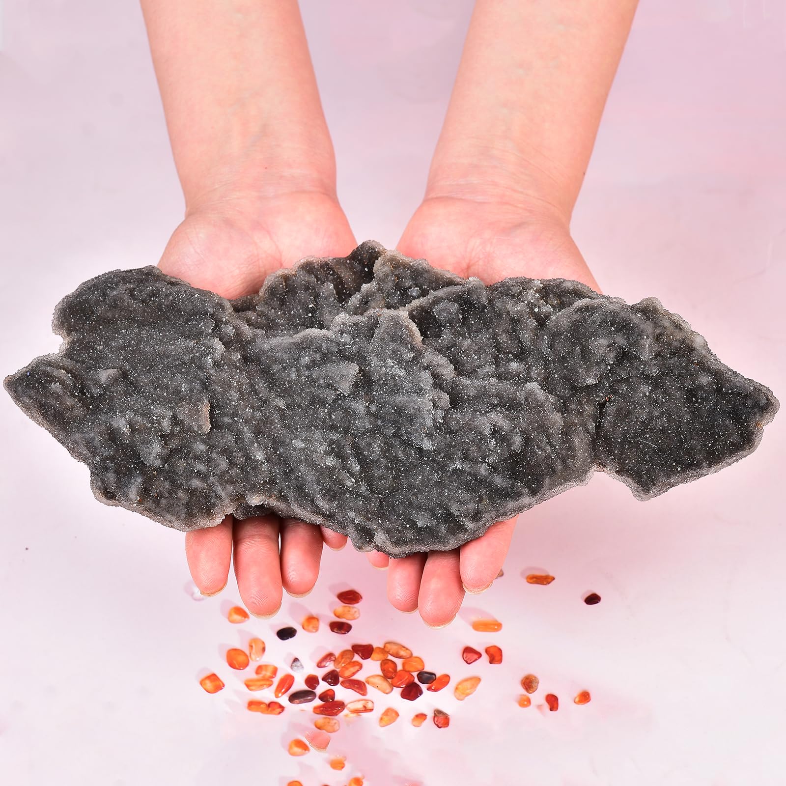 JIC Gem irregular shape sphalerite cluster emphasizes grounding energy for meditation