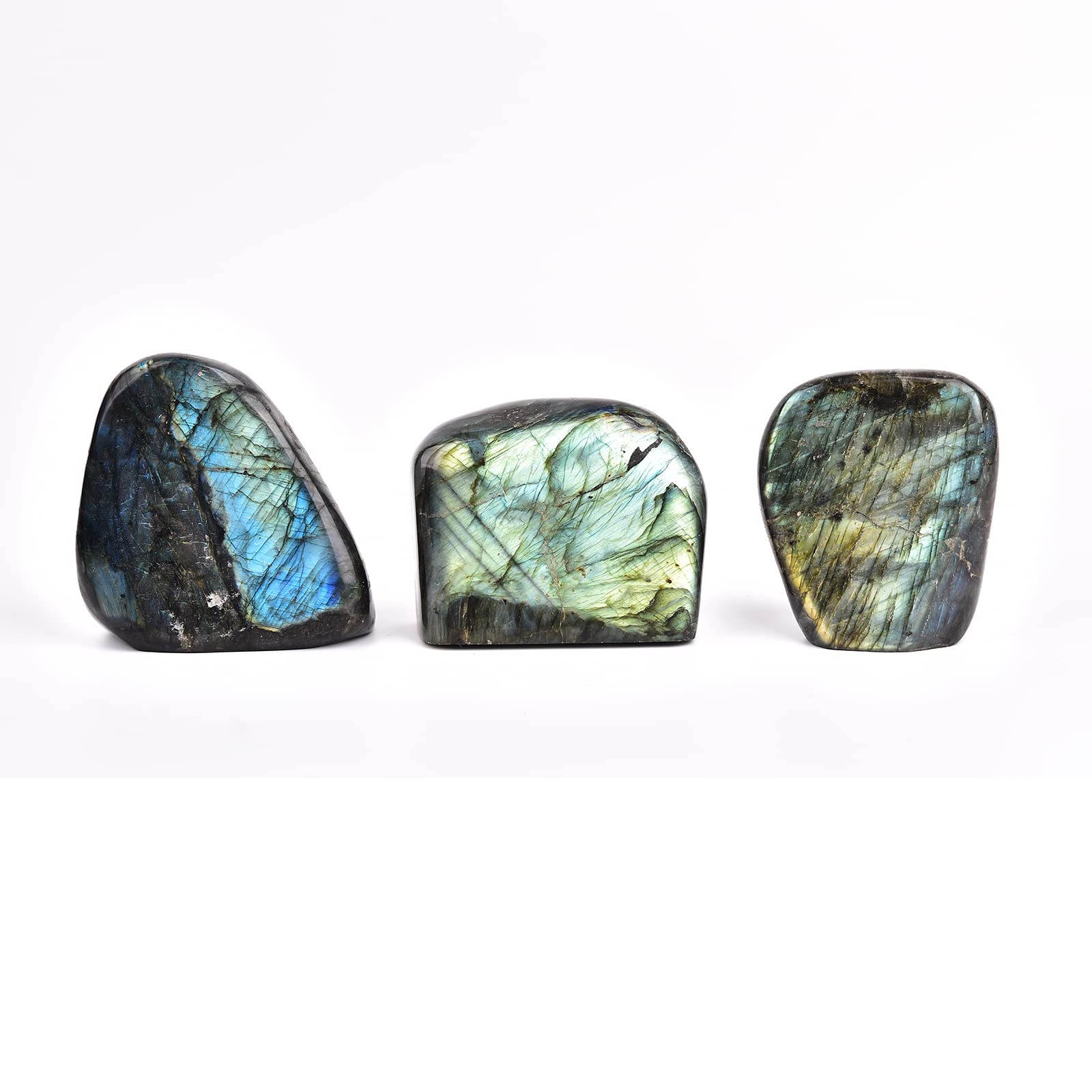 JIC Gem Labradorite decorative feng shui piece for Reiki spaces and energy flow.