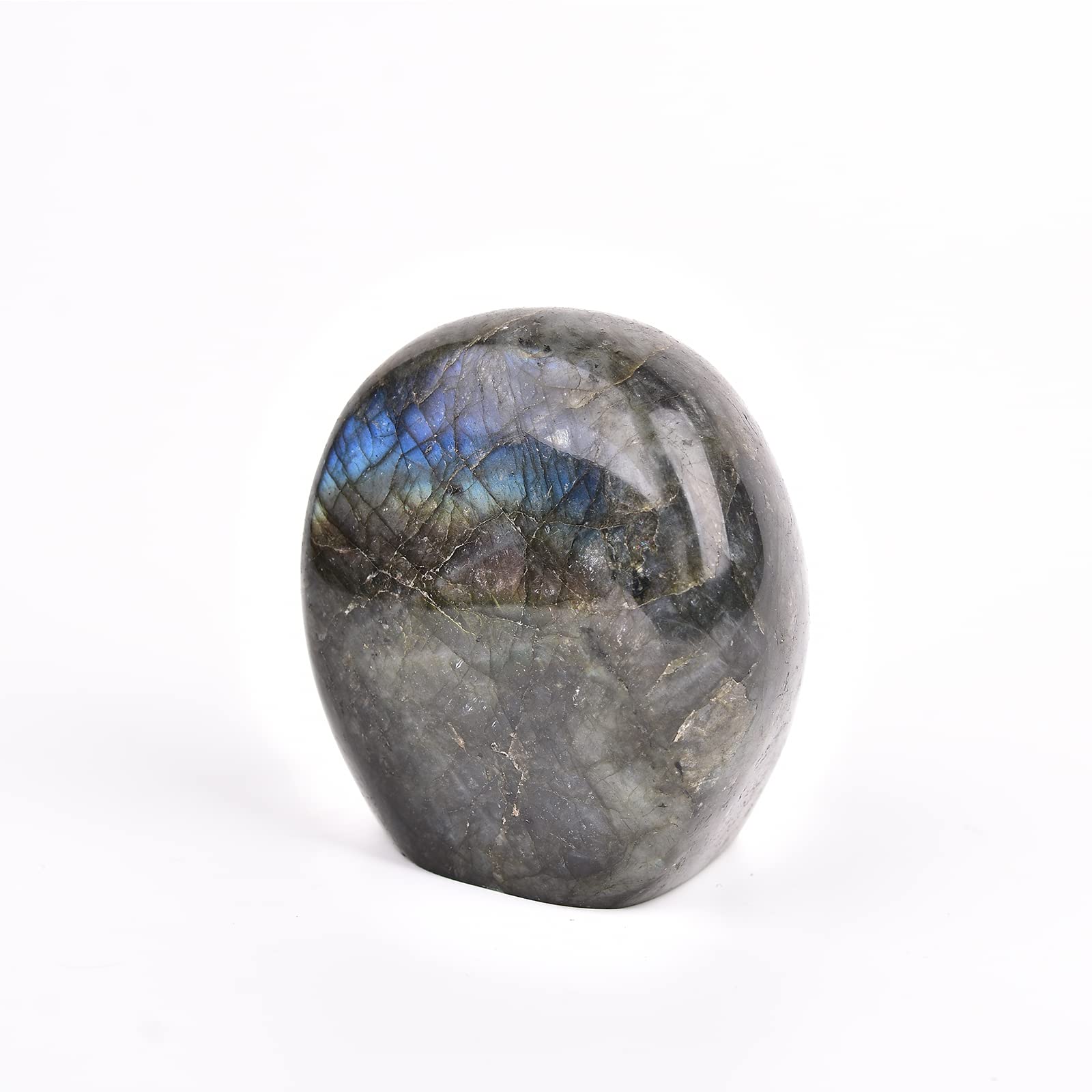 JIC Gem Labradorite polished free-form showing iridescence for focus