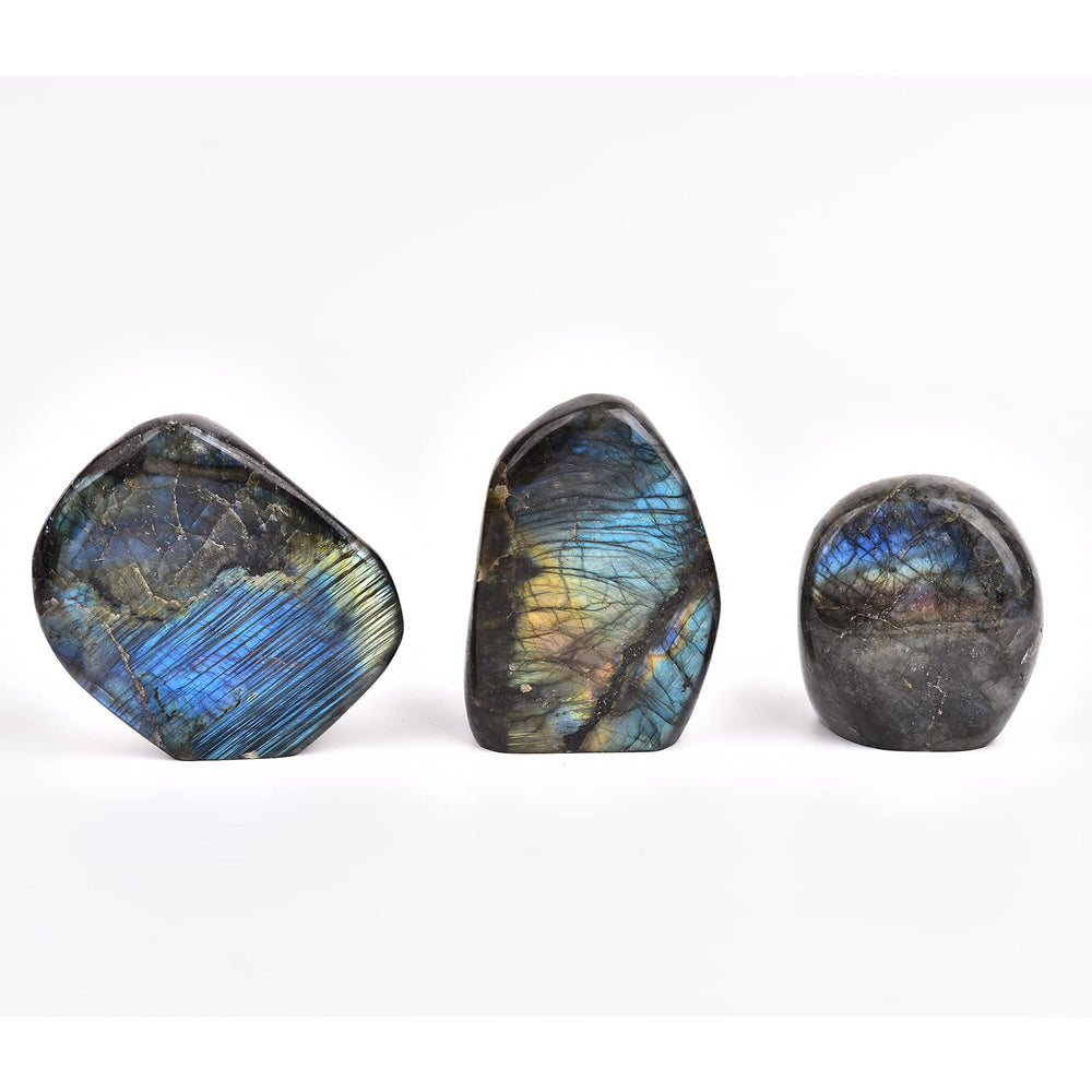 JIC Gem Labradorite iridescent shimmer on surface for calming energy