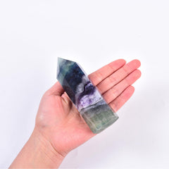 JIC Gem large fluorite crystal tower, 15–20 cm, adds vibrant decor