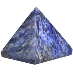 JIC Gem large sodalite pyramid close-up showing natural veining and polish