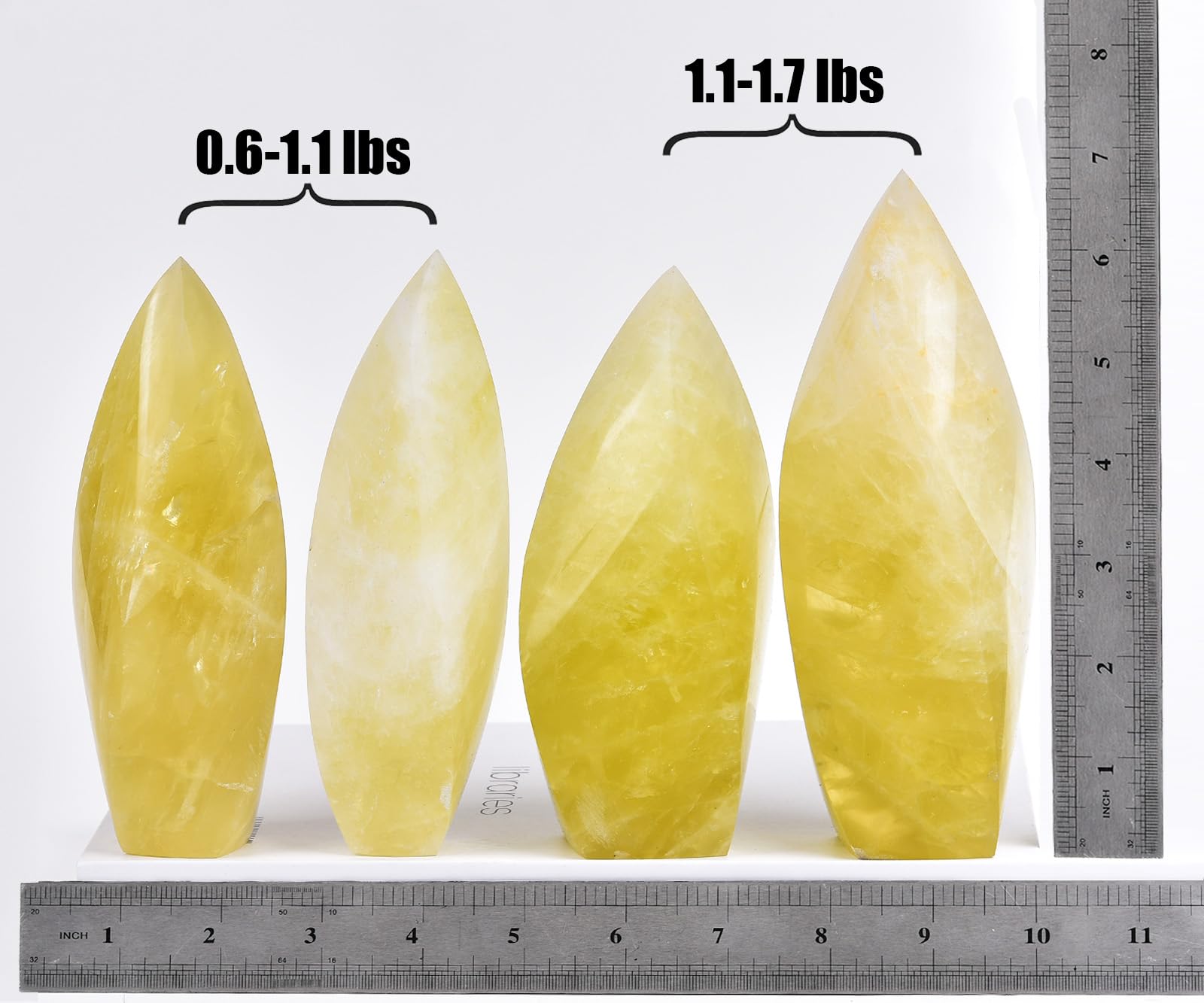 JIC Gem Lemon Quartz Tower apex point for focused energy in spaces