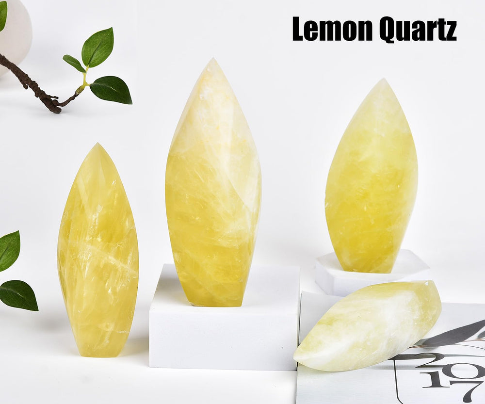 JIC Gem Lemon Quartz Tower with natural inclusions and unique character