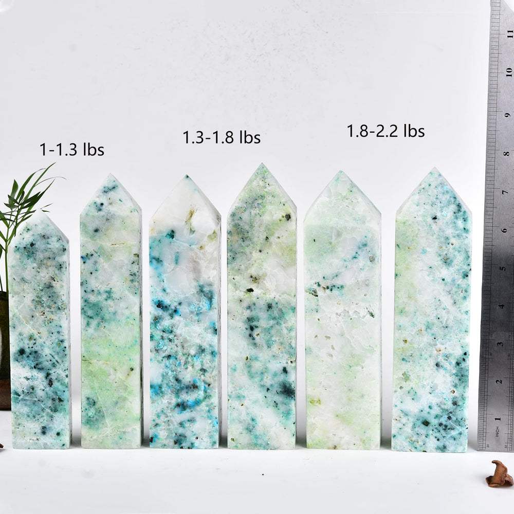 JIC Gem natural crystal obelisk shows unique markings