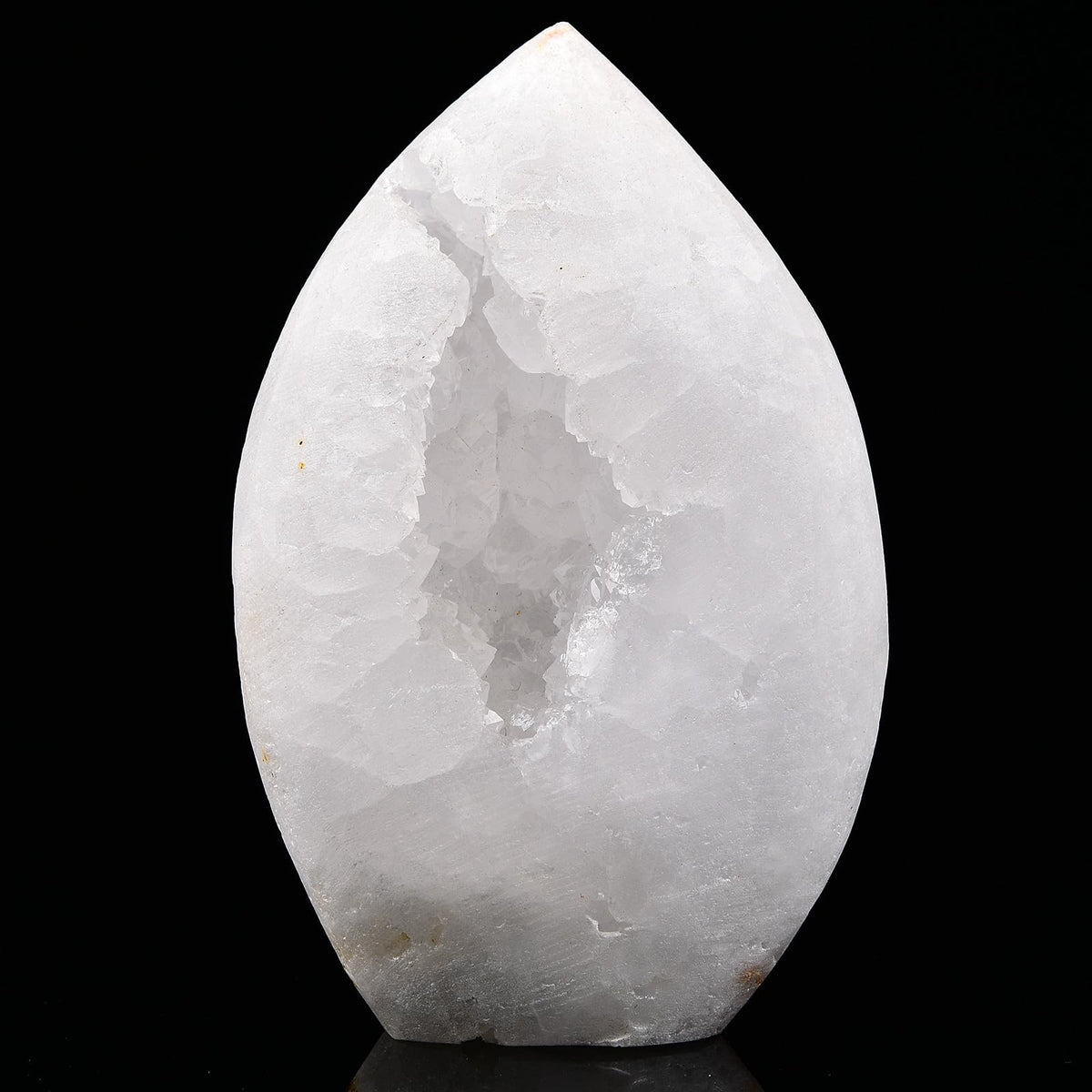 JIC Gem natural quartz standing geode crystal cluster for meditation and decor