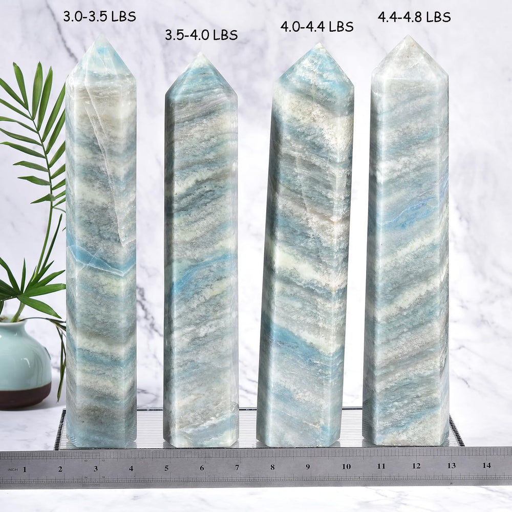 JIC Gem natural trolleite quartz wand in vivid natural color.