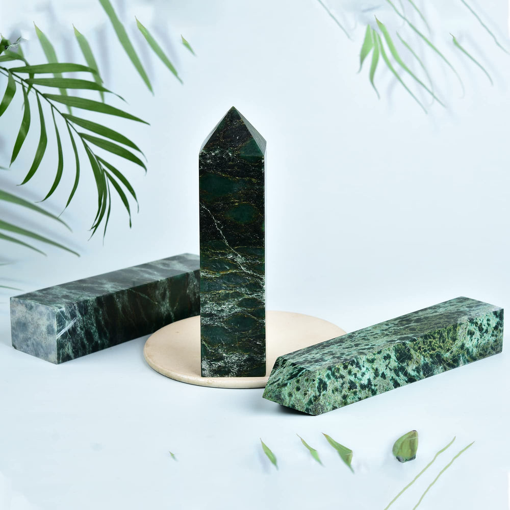 JIC Gem natural wand in hand showing tactile surface and shine.