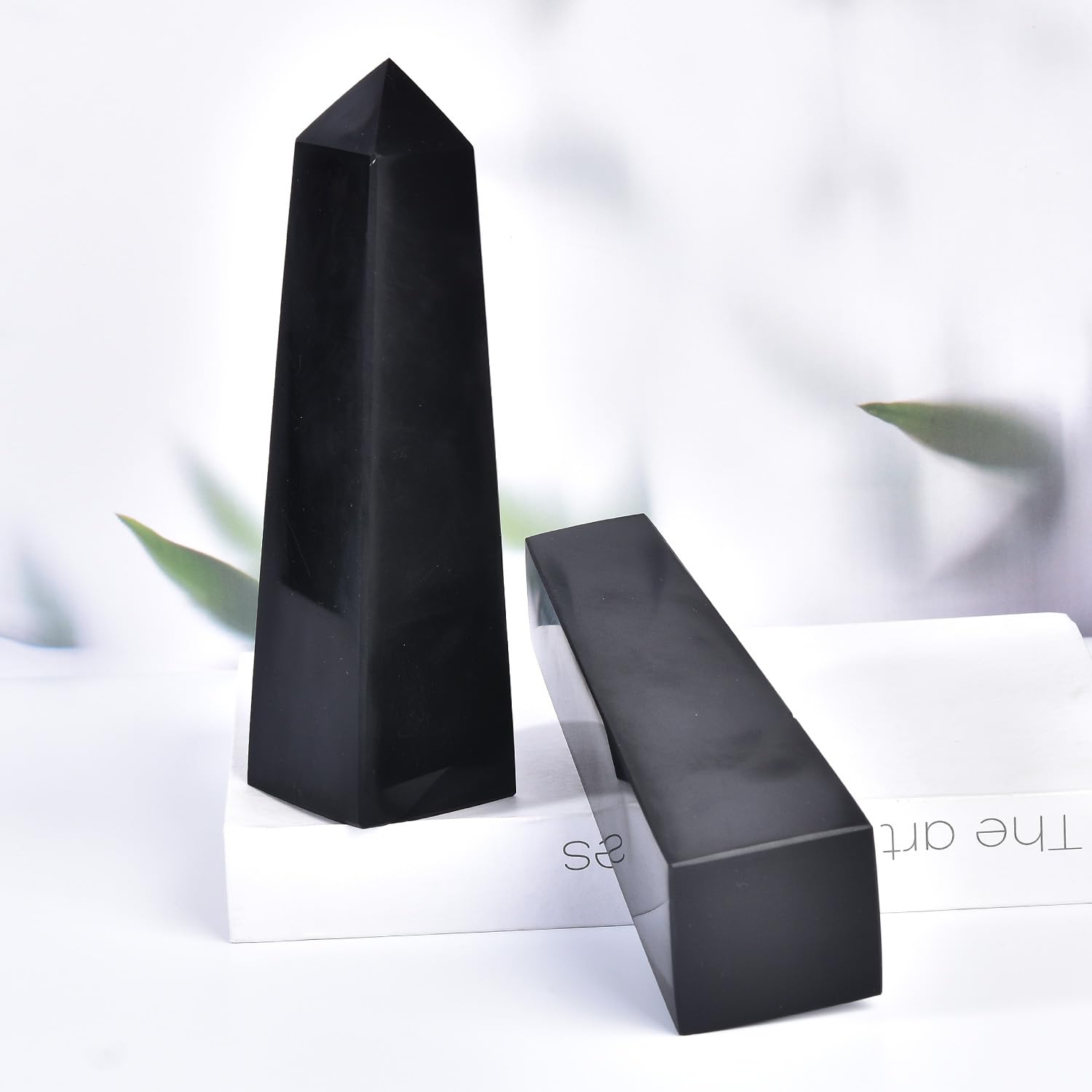 JIC Gem obsidian wand held during meditation for grounding