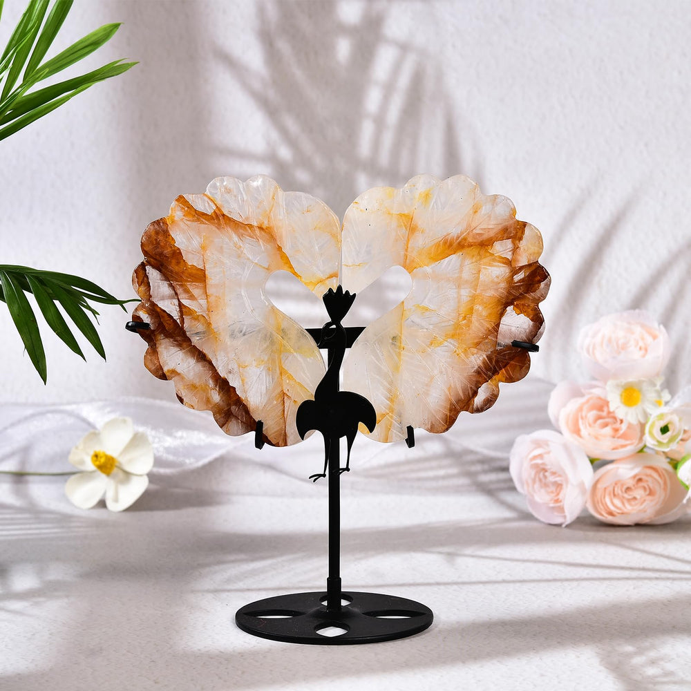 JIC Gem hand-carved heart crystal on stand makes a thoughtful gift.