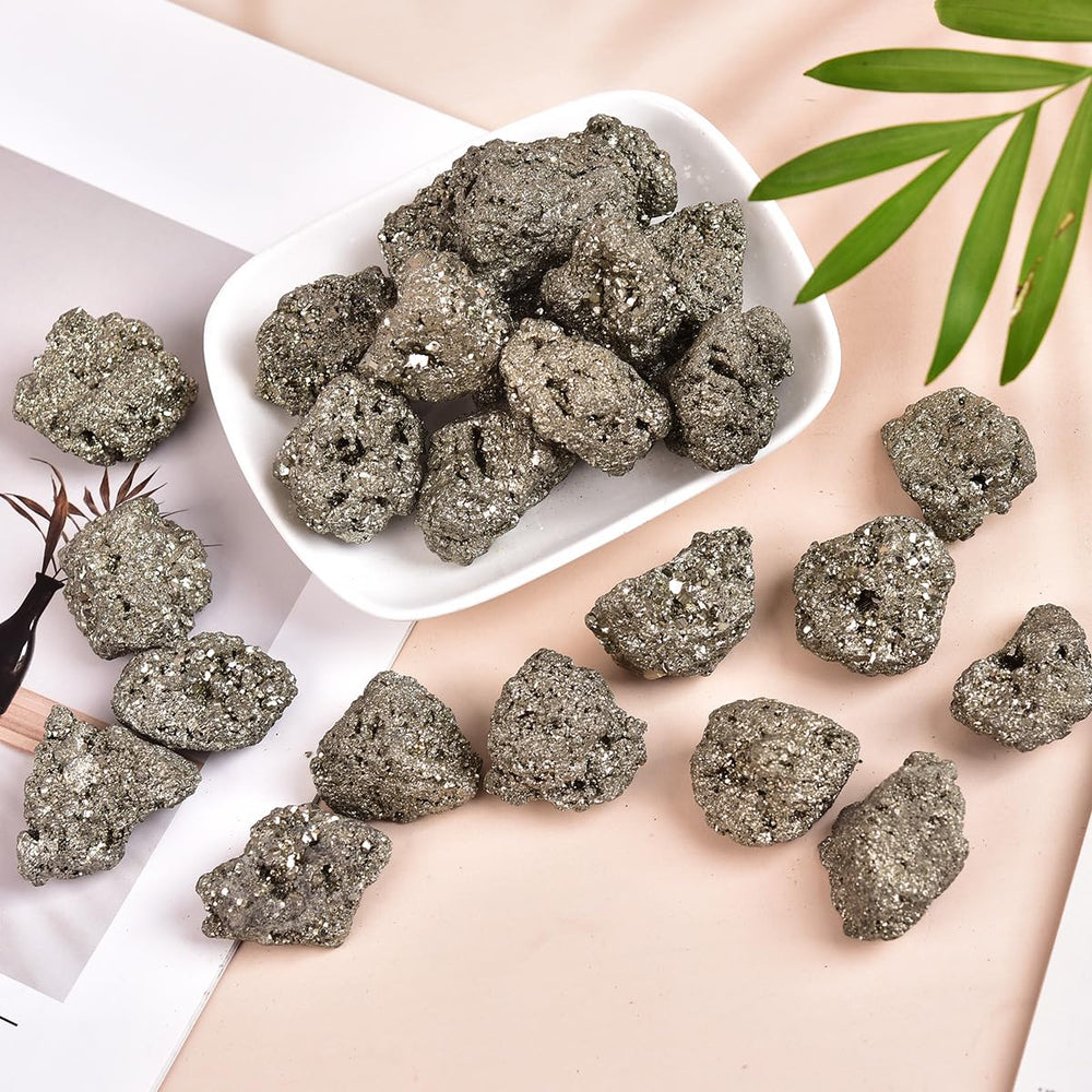 JIC Gem bulk pyrite stones for display and décor
