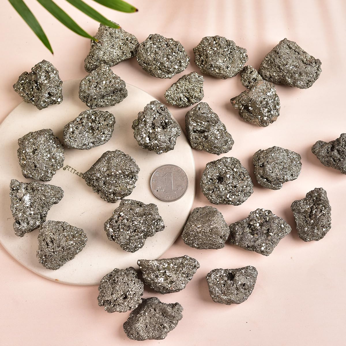 JIC Gem pyrite chunks for chakra work and focus energy