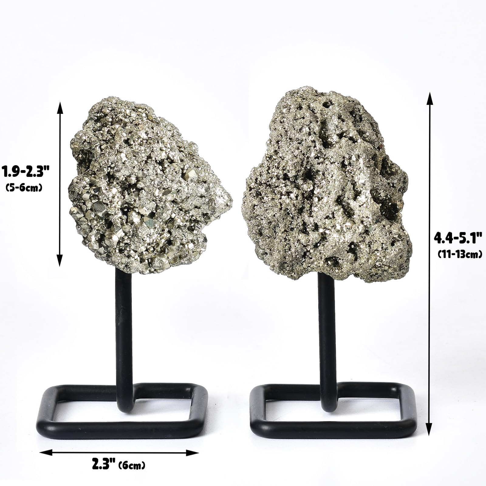 JIC Gem pyrite crystal on stand displayed as coffee table centerpiece.