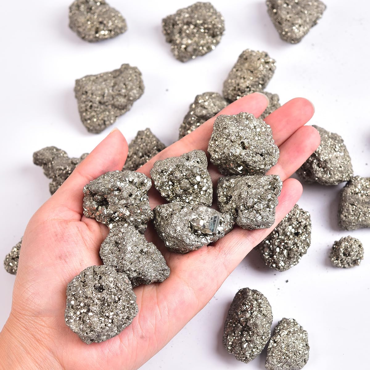 JIC Gem pyrite for crystal grids and meditation practice