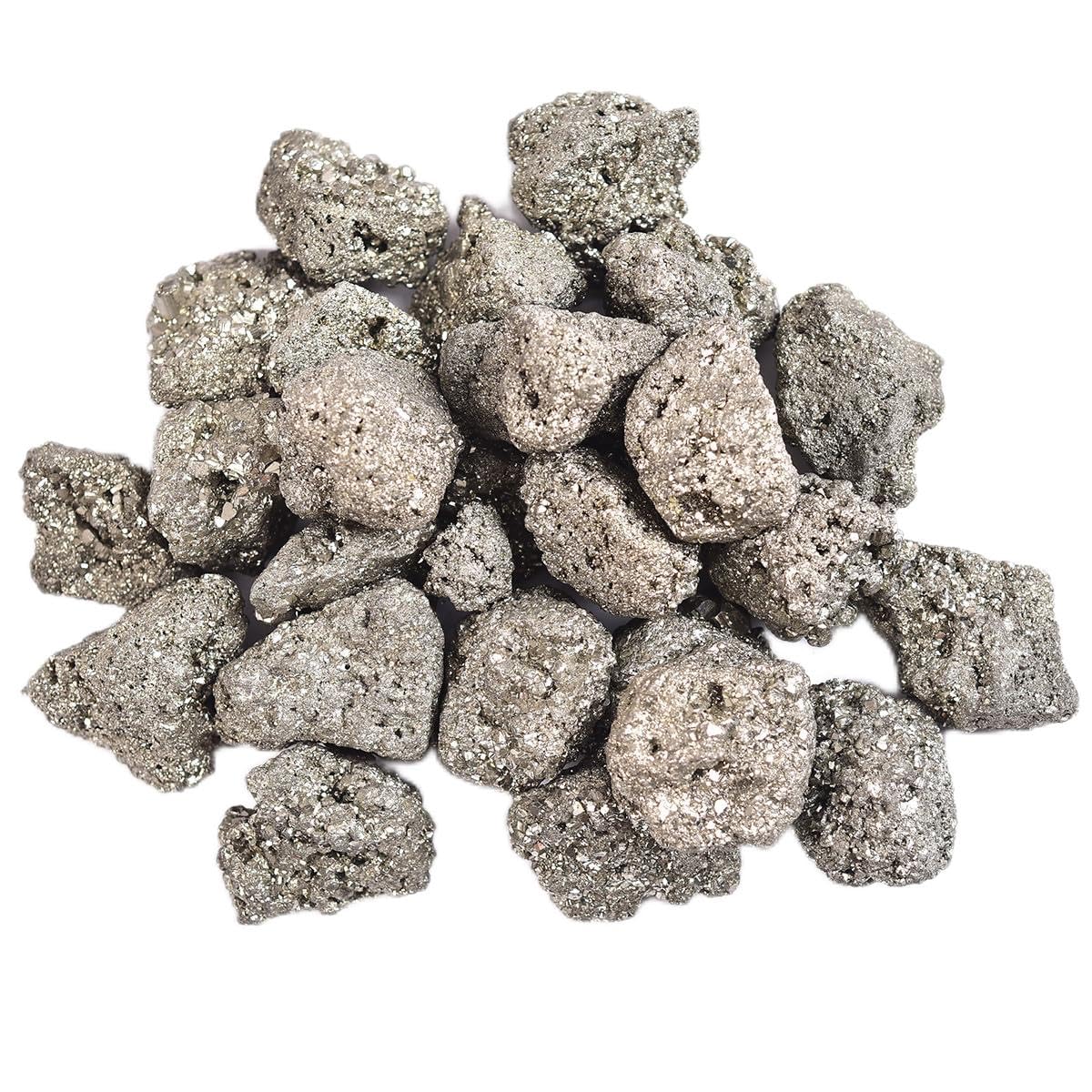 JIC Gem pyrite stones rough chunks 20-40mm for grids and meditation