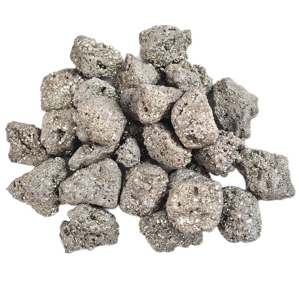 JIC Gem pyrite stones rough chunks 20-40mm for grids and meditation