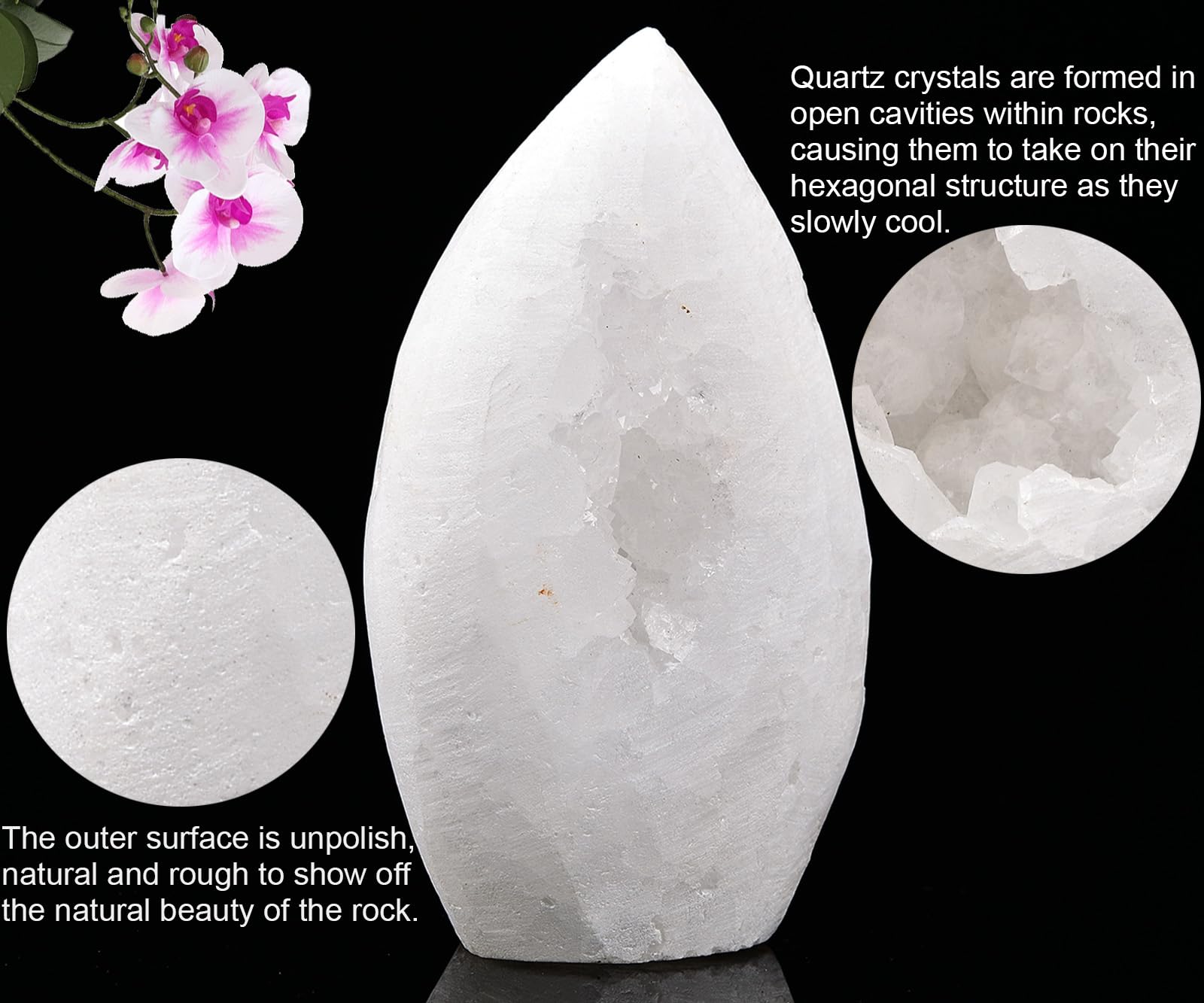 JIC Gem quartz geode interior highlights crystalline beauty for home spaces