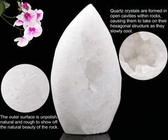 JIC Gem quartz geode interior highlights crystalline beauty for home spaces