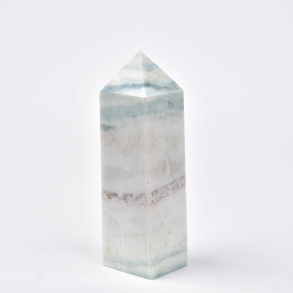 JIC Gem quartz tetrahedral wand supports clear focus during practice.