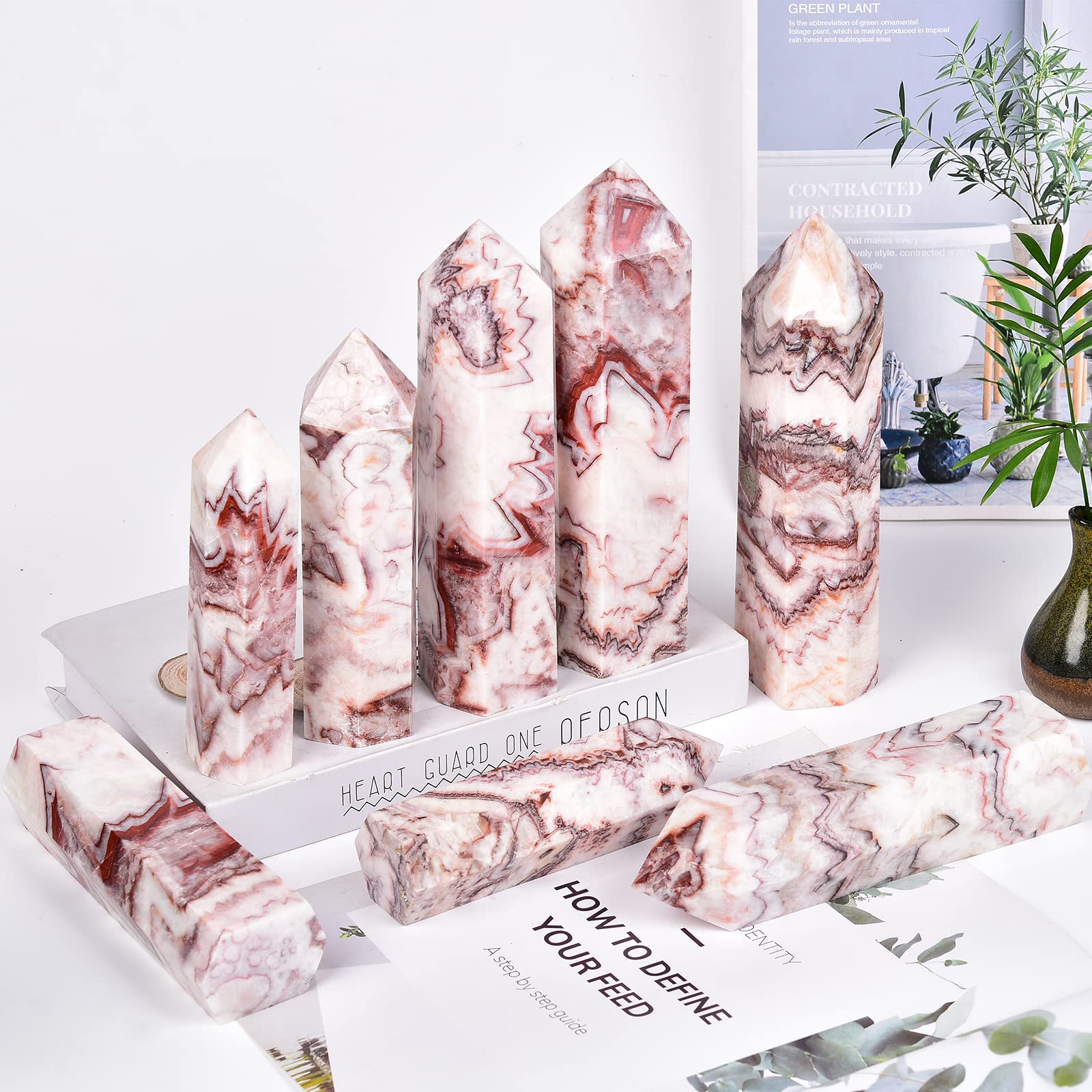 JIC Gem quartz wand used as colorful office decor