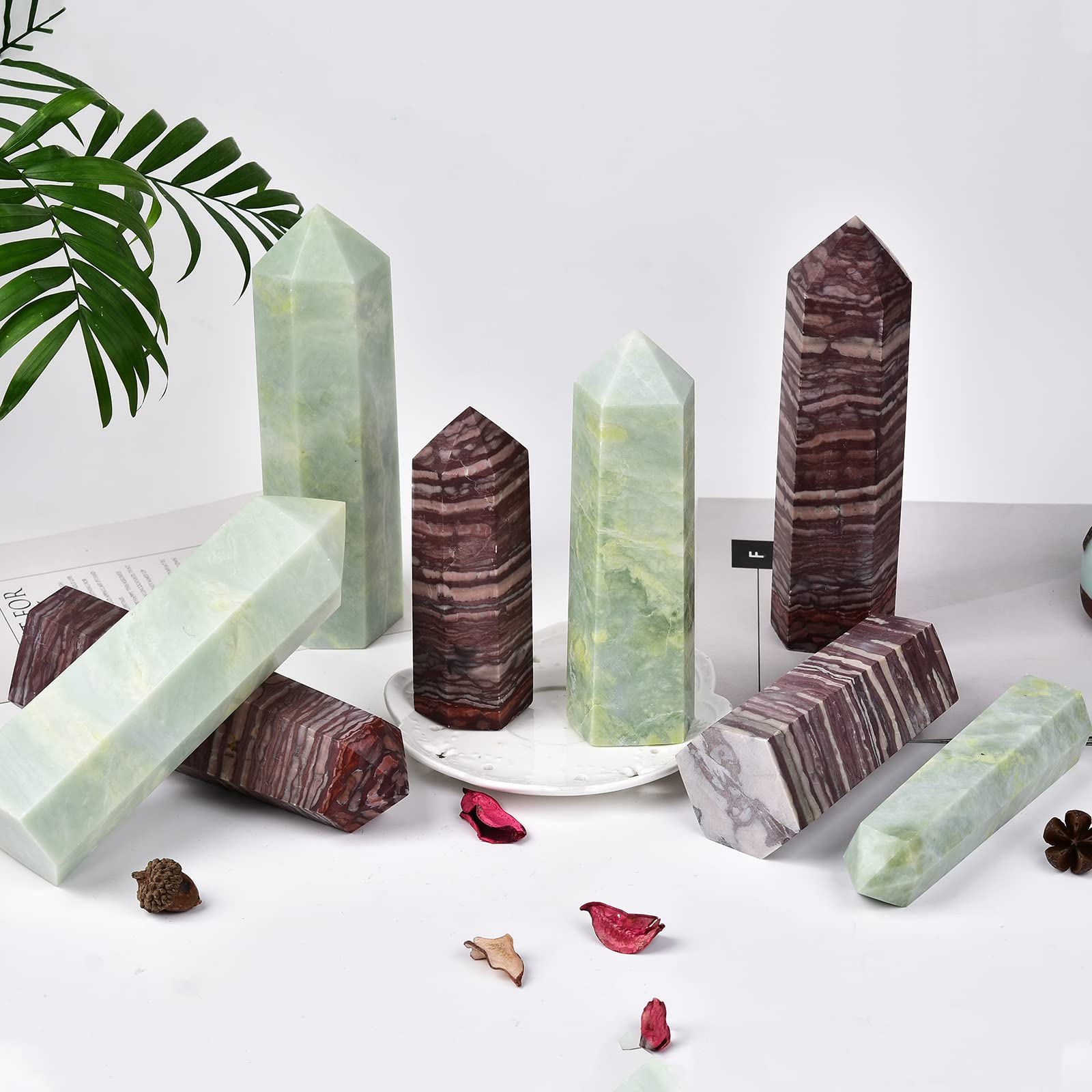 JIC Gem Red Zebra Jasper gift-ready wand for crystal lovers