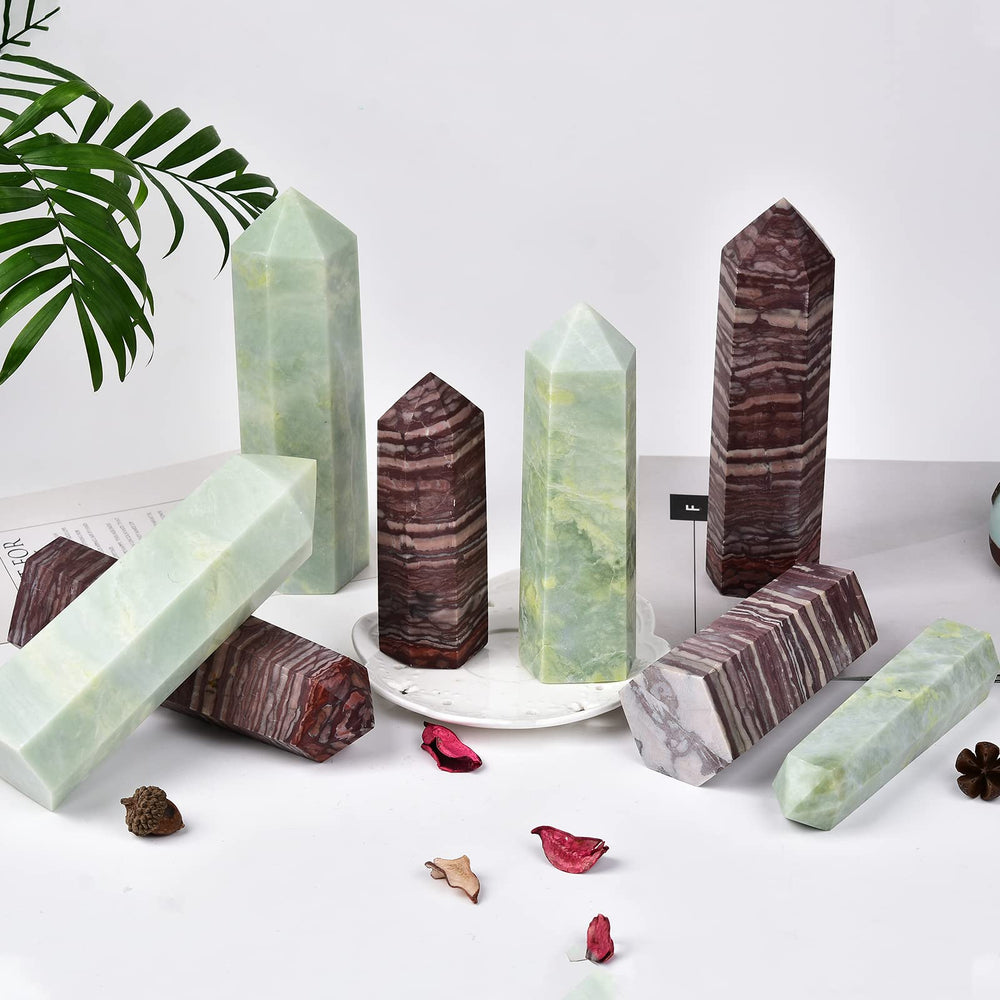 JIC Gem Red Zebra Jasper gift-ready wand for crystal lovers