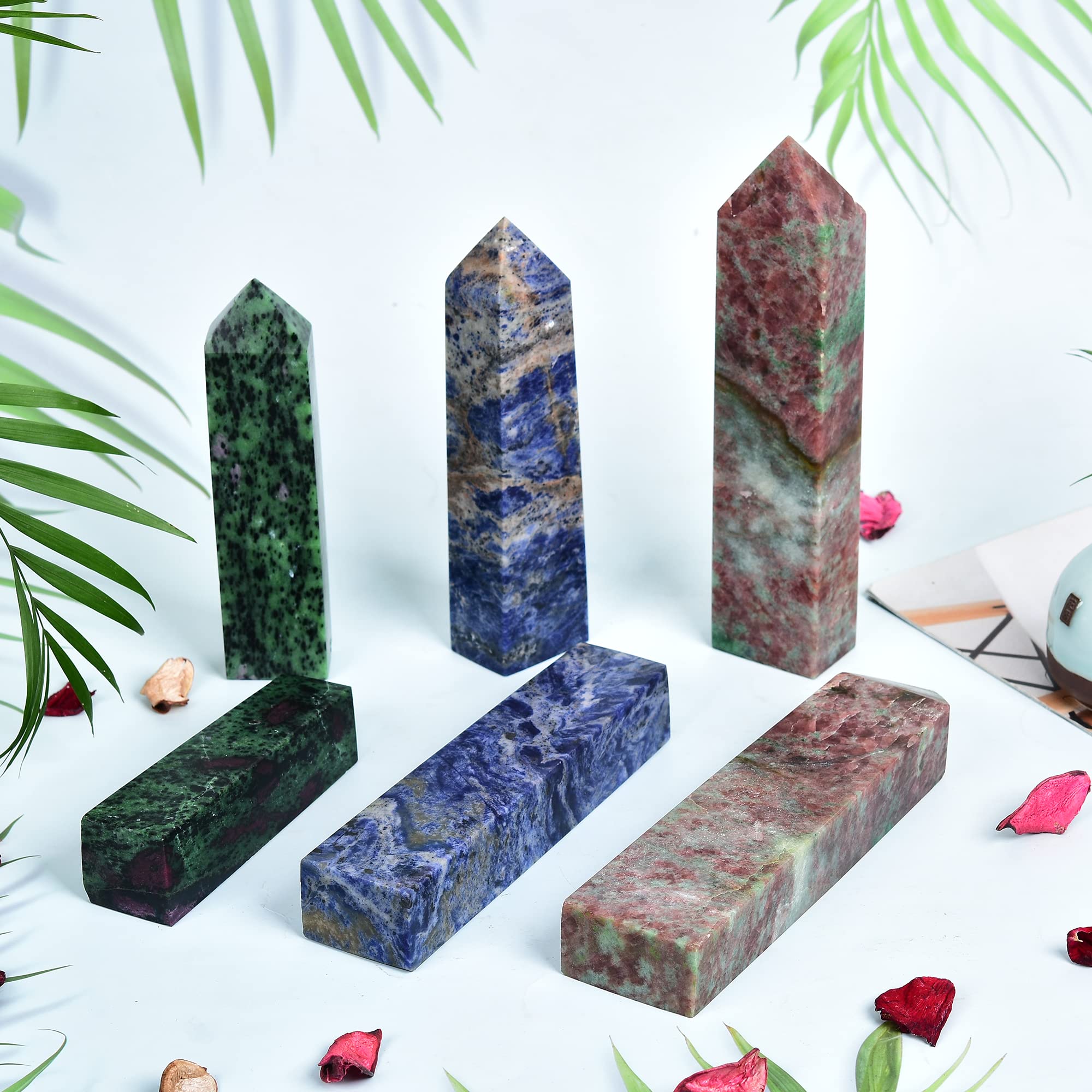 JIC Gem room decor crystal tower enhances sacred space.