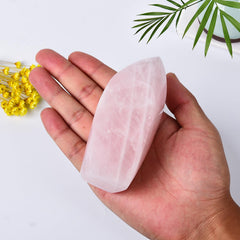 JIC Gem Rose Quartz Tower Spiral Wand, enhances energy focus through its apex.