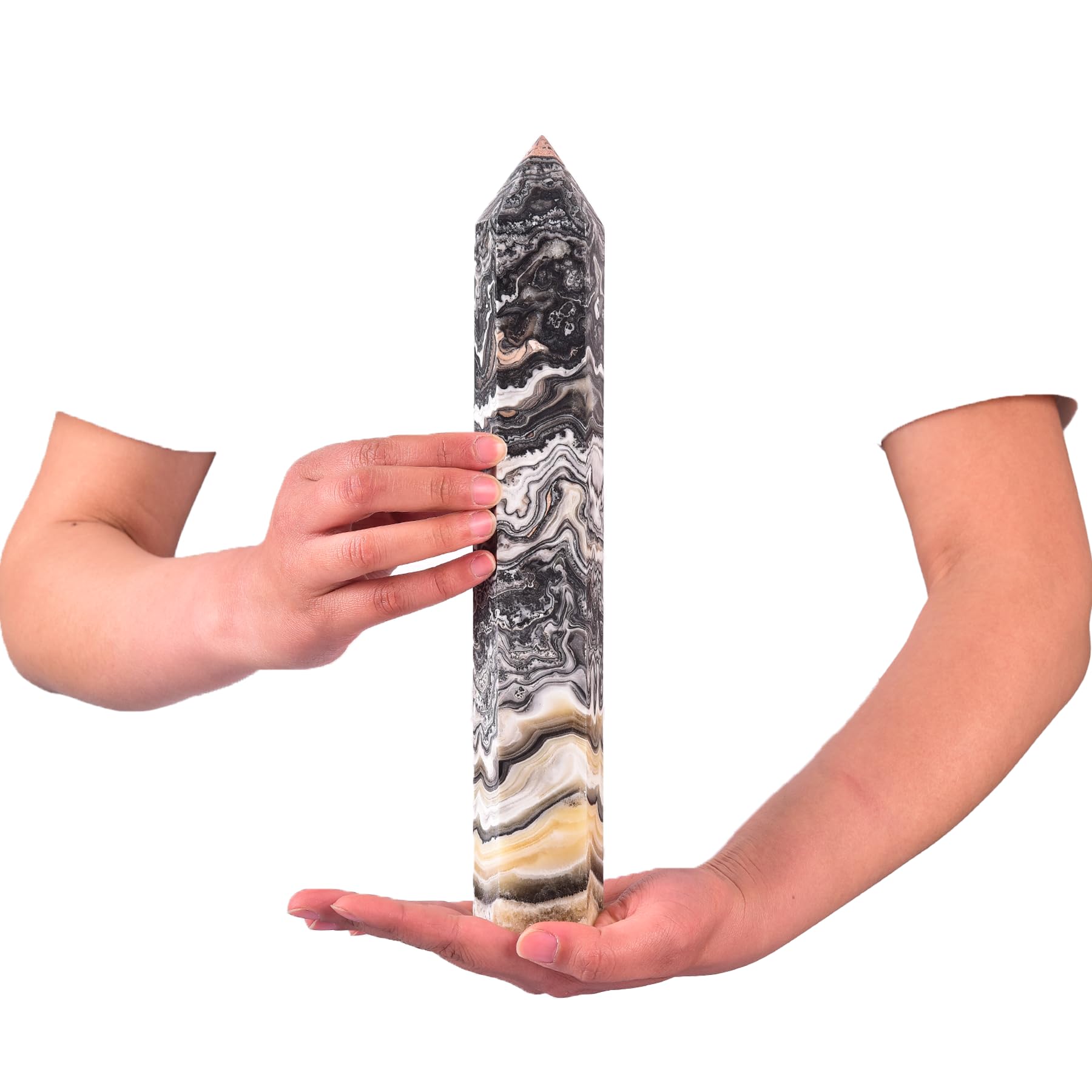 JIC Gem six-faceted crystal point used for Reiki energy focus.