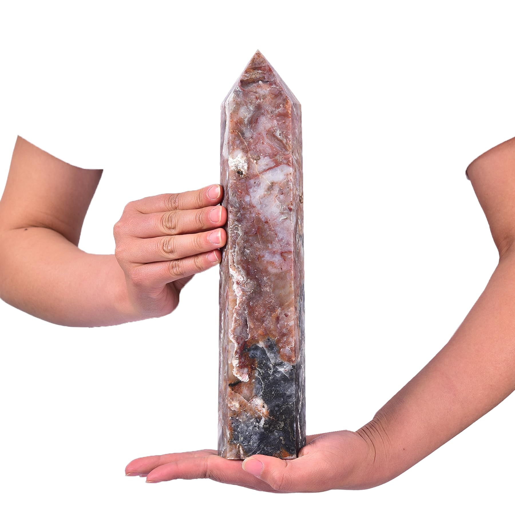 JIC Gem six-faceted wand top emphasizes focused energy work.